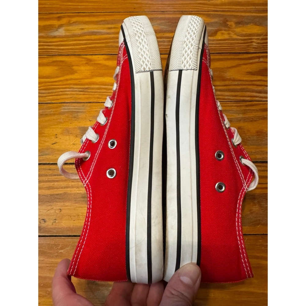 Jenn Ardor Red Canvas Sneakers Size 8.5 - Picture 5 of 11